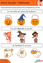 Halloween - Découvrir l'écrit - GS - Maternelle - PDF à imprimer
