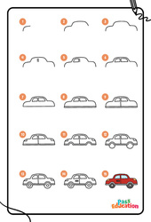 Voiture - GS – CP – CE1- Apprendre à dessiner - PDF à imprimer