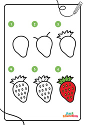 Fraise - PS – MS – GS - Maternelle - Apprendre à dessiner - PDF à imprimer