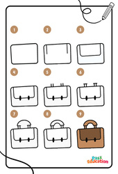 L'école - PS – MS – GS - Maternelle - Dessins à étapes - PDF à imprimer