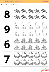 Le Pérou – Nombres – GS – Grande Section – Maternelle - PDF à imprimer