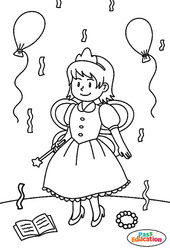 La fée - MS - GS - CP - Coloriage sur le carnaval - PDF à imprimer