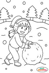 Boule De Neige - MS - GS - CP - Coloriage sur l'hiver - PDF à imprimer