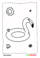 Exercice Bouée Cygne - MS - GS - Coloriage - Maternelle - PDF à imprimer