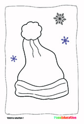 Exercice Bonnet de ski - MS - GS - Coloriage - Maternelle - PDF à imprimer