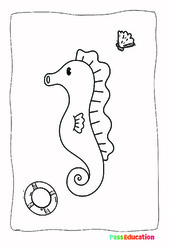 Hippocampe - MS - Coloriage - Maternelle - PDF à imprimer