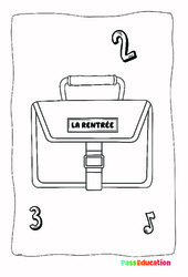 Cartable d'école - MS - Coloriage - Maternelle - PDF à imprimer