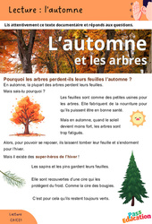 L'automne - CP - CE1 - Lecture - PDF à imprimer