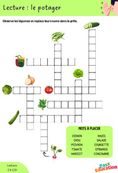 Le potager - CP - CE1 - Lecture - PDF à imprimer