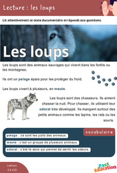 Les loups - CP - CE1 - Lecture - PDF à imprimer