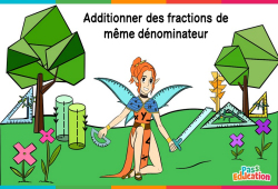 Additionner des fractions de même dénominateur - Cm1 - Cm2 - Vidéo La Fée des Maths