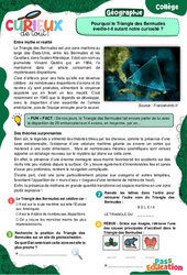 Pourquoi le Triangle des Bermudes éveille-t-il autant notre curiosité ? - 5ème - 4ème - 3ème - Curieux de tout - PDF à imprimer