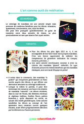 L’art comme outil de méditation - Activités relaxation du CP au CM2 - PDF à imprimer