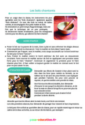 Les bols chantants - Activités relaxation du CP au CM2 - PDF à imprimer