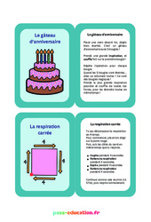 8 cartes avec des exercices de respiration du CP au CM2 - PDF à imprimer