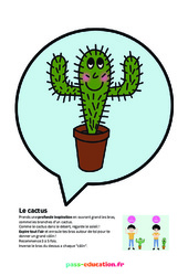 Exercice Le cactus - Poster - Activité respiration du CP au CM2 - PDF à imprimer