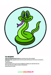 Le serpent - Poster - Activité respiration du CP au CM2 - PDF à imprimer