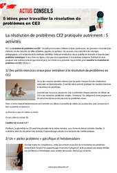 5 idées pour travailler la résolution de problèmes en CE2 - PDF à imprimer