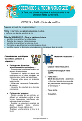 Climat et météo sur la Terre – Cm1 – Séquence + vidéo – Edith Eprouvette - PDF à imprimer