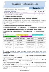 Les temps composés – 4ème – Evaluation avec les corrigés - PDF à imprimer