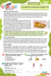 Que signifient ces expressions françaises ? (2) - 5ème - 4ème - 3ème - Curieux de tout - PDF à imprimer