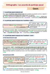 Les accords du participe passé – 4ème – Séquence complète - PDF à imprimer