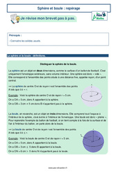 Sphère et boule : repérage - 3ème - Brevet des collèges avec Mon Pass Maths - PDF à imprimer