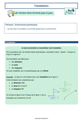 Translations - 3ème - Brevet des collèges avec Mon Pass Maths - PDF à imprimer