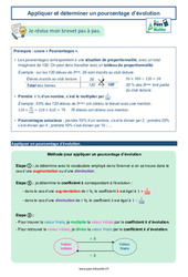 Appliquer et déterminer un pourcentage d’évolution - 3ème - Brevet des collèges avec Mon Pass Maths - PDF à imprimer