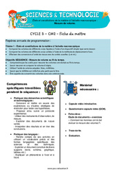 Mesure de volume au fil du temps – Cm2 – Séquence + vidéo – Edith Eprouvette - PDF à imprimer