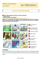 Les oeuvres de Michael Morpurgo - 6ème - Atelier de lecture - PDF à imprimer