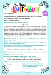 Exercice À la mairie ! - CE2 - Les petits illustrateurs - PDF à imprimer