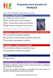 IEF Instruction En Famille, École à la maison pour le Semaine 23 – école à la maison IEF : 5ème