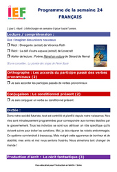 IEF Instruction En Famille, École à la maison pour le Semaine 24 – école à la maison IEF : 5ème