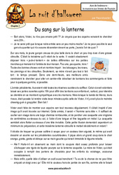 Du sang sur la lanterne - 6ème - Littérature - PDF à imprimer