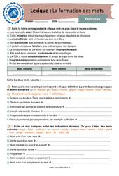 La formation des mots - 3ème - Lexique - Je me prépare au Brevet - PDF à imprimer