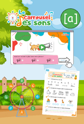 Le son [a] - GS - CP - CE1 - Phonologie - Lecture -  Le carrousel des sons à essayer gratuitement - Cycle 2 - PDF à imprimer