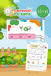 Le son [i] = y - GS - CP - CE1 - Phonologie - Lecture -  Le carrousel des sons - Cycle 2 - PDF à imprimer