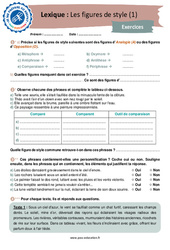 Les figures de style (1) - 3ème - Lexique - Je me prépare au Brevet - PDF à imprimer