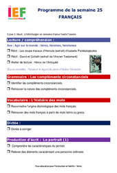 IEF Instruction En Famille, École à la maison pour le Semaine 25 – école à la maison IEF : 5ème