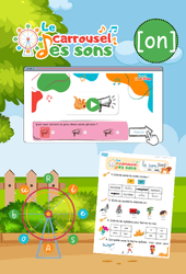 Le son [on] on om - GS - CP - CE1 - Phonologie - Lecture - Le carrousel des sons