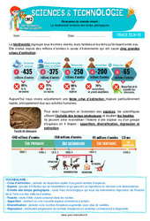 La biodiversité terrestre des temps géologiques – Cm2 – Leçon – Edith Eprouvette - PDF à imprimer