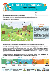 La biodiversité terrestre des temps géologiques – Cm2 – Exercices – Edith Eprouvette - PDF à imprimer