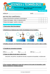 Mesure de masse à travers les âges – Cm1 – Evaluation – Edith Eprouvette - PDF à imprimer