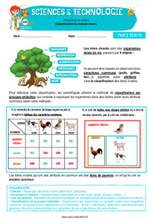 Classification du monde vivant – Cm2 – Leçon – Edith Eprouvette - PDF à imprimer