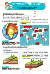 Activité terrestre et risques naturels – Cm2 – Exercices – Edith Eprouvette - PDF à imprimer