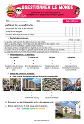 Se repérer et se déplacer de l’école au quartier - CE2 - Evaluation - Apis & ses amis - PDF à imprimer