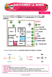 Se repérer et se déplacer de l’école au quartier - CE1 - Leçon - Apis & ses amis - PDF à imprimer