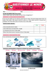 Différents états de la matière dans la nature - CE1 - Exercices - Apis & ses amis - PDF à imprimer