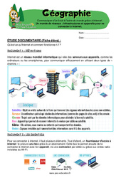 Un monde de réseaux : infrastructures et appareils pour se connecter à internet – Cm2 – Exercices – Miss Boussole - PDF à imprimer